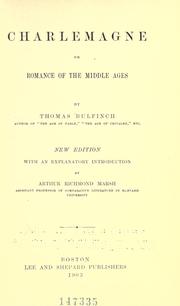Cover of Legends of Charlemagne, or, Romance of the Middle Ages by Thomas Bulfinch