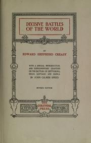 Cover of The fifteen decisive battles of the world by Creasy, Edward Shepherd Sir