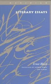Cover of Literarische Aufsatze by Ernst Bloch