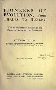Front cover of Pioneers of Evolution by Edward Clodd