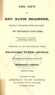 Front cover of The life of Rev. David Brainerd by David Brainerd