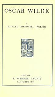 Front cover of Oscar Wilde by Cyril Arthur Edward Ranger Gull