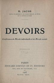 Cover of Devoirs by Baptiste Marie Jacob
