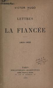Front cover of Lettres a   la fiance e, 1820-1822 by Victor Hugo