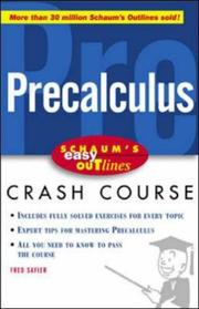 Front cover of Easy Outline of Precalculus by Fred Safier