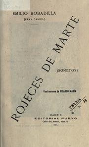Cover of Rojeces de Marte by Emilio Bobadilla