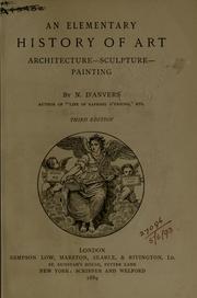 Front cover of An elementary history of art by N. D'Anvers