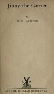 Front cover of Jinny the carrier by Israel Zangwill