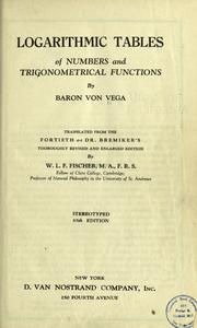 Cover of Logarithmisch-trigonometrisches Handbuch. by Vega, Georg Freiherr von