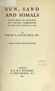 Cover of Sun, sand and Somals by Henry A. Rayne