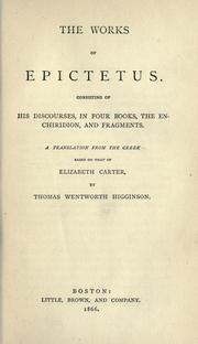 Front cover of The works of Epitetus by Epictetus