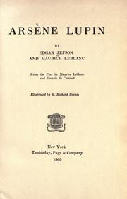 Cover of Arsène Lupin by Edgar Jepson