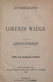 Front cover of Autobiography of Lorenzo Waugh by Lorenzo Waugh