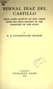 Cover of Bernal Diaz del Castillo by R. B. Cunninghame Graham