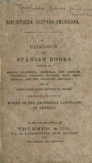 Front cover of Bibliotheca hispano-americana by Trübner & Co.