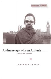 Cover of Anthropology with an Attitude by Johannes Fabian