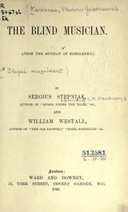 Front cover of Slepoĭ muzykant by Vladimir Galaktionovich Korolenko