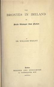 Cover of The Brontës in Ireland by Wright, William