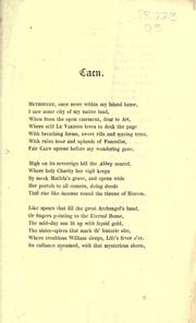 Cover of Caen by Mackenzie Edward Charles Walcott