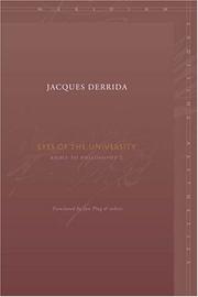 Front cover of Eyes of the University: Right to Philosophy 2 (Meridian: Crossing Aesthetics) by Jacques Derrida