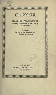 Cover of Cavour by Maurice Paléologue