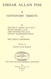Front cover of Edgar Allan Poe by Heinrich Buchholz