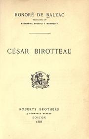 Front cover of Histoire de la grandeur et de la décadence de César Birotteau by Honoré de Balzac