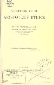 Cover of Chapters from Aristotle's ethics by John H. Muirhead