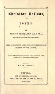 Cover of Christian ballads and poems .. by A. Cleveland Coxe