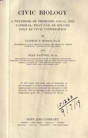 Front cover of Civic biology by Hodge, Clifton Fremont