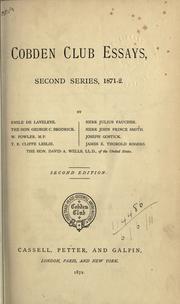Front cover of Cobden Club Essays.  Sec. ser. 1871-2 by Unknown