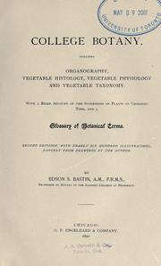 Cover of College botany by Edson S. Bastin