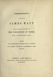 Front cover of Correspondence of the late James Watt on his discovery of the theory of the composition of water by Watt, James