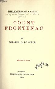Cover of Count Frontenac by William D. Le Sueur