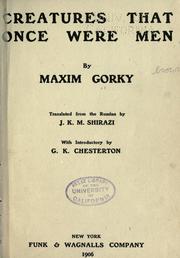 Cover of Creatures That Once Were Men by Максим Горький