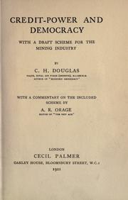 Front cover of Credit-power and democracy by C. H. Douglas