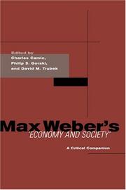 Front cover of Max Weber's Economy and Society by Unknown