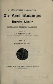 Front cover of A descriptive catalogue of the naval manuscripts in the Pepysian Library at Magdalene College, Cambridge by Pepys Library.