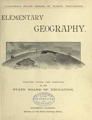 Cover of Elementary geography by W. H. V. Raymond