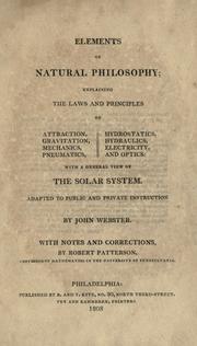 Front cover of Elements of natural philosophy by John Webster