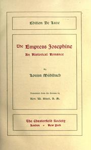 Front cover of The Empress Josephine by Luise Mühlbach