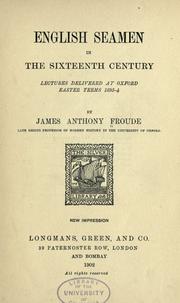 Front cover of English seamen in the sixteenth century by James Anthony Froude