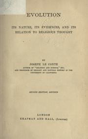Cover of Evolution by Joseph Le Conte