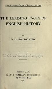 Cover of The leading facts of English history by David Henry Montgomery