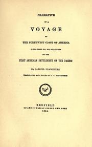 Front cover of Franchère's narrative of a voyage to the northwest coast, 1811-1814 by Gabriel Franchère
