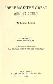 Front cover of Frederick the Great and his court by Luise Mühlbach