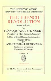Front cover of The French revolution from 1789 to 1815 by Mignet M.