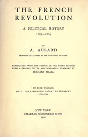 Front cover of Histoire politique de la révolution française by F.-A Aulard