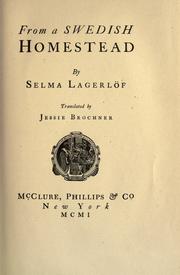 Front cover of From a Swedish homestead by Selma Lagerlöf
