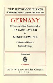 Cover of Germany by Bayard Taylor